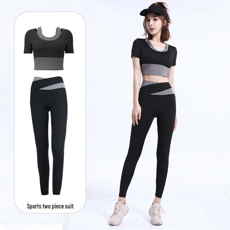 Women's Bare-Feel Yoga Crop Top & Pants Set