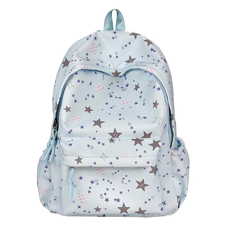 Women's Large Capacity Star Backpack - Lightweight, Cute, and Simple for Primary To High School Students