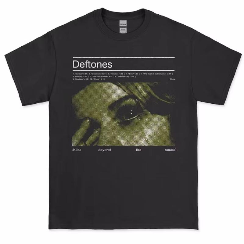 Deftones printed T-shirts for summer and autumn 2025 loose and casual short-sleeved men's and women's sport tops