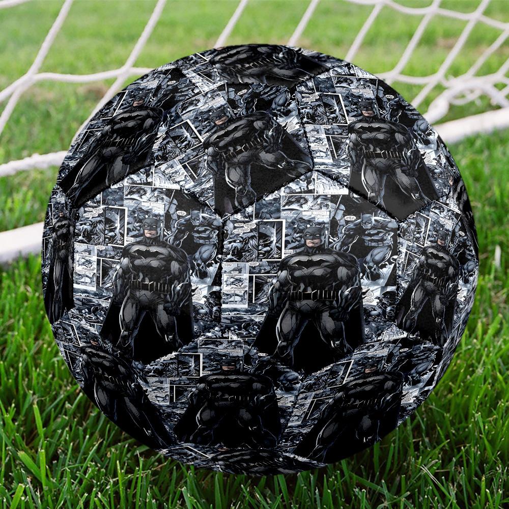 Superheroes Print Size 5 Soccer Ball, Standard Match Football for Sports Game and Team Practice, Ideal Gift for Soccer Fans