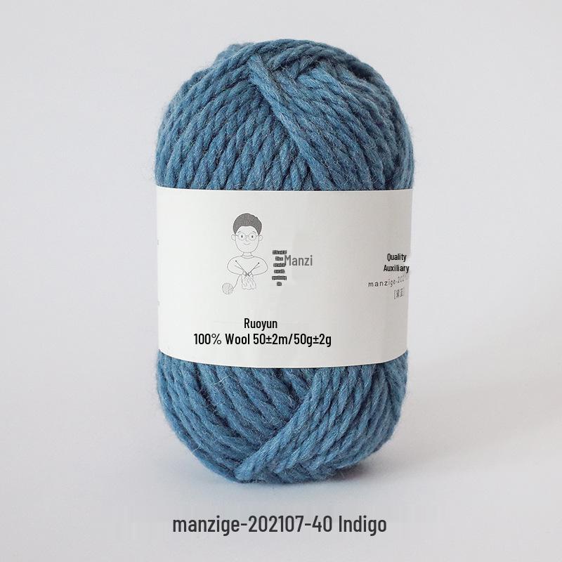 100% reine Wolle Grobgarn zum Handstricken von Mänteln, Schals und Pullovern - 5 mm dick