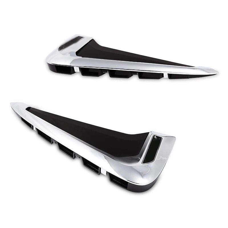 2Pcs Car Styling Side Wing Air Flow Fender Grill Outlet Intake Vent Trim For BMW X5 F15 2014 2015 2016 2017