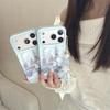 Winter Hazy Snow Scene Cat Line Art Phone Case for iPhone 17/16 Pro Max/15/14 - Women's Edition