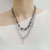 Necklace for Women Jewelry Ins Double Layer Heart Vintage Necklace Female Necklace Chain Beautiful Elegant Necklace for Her