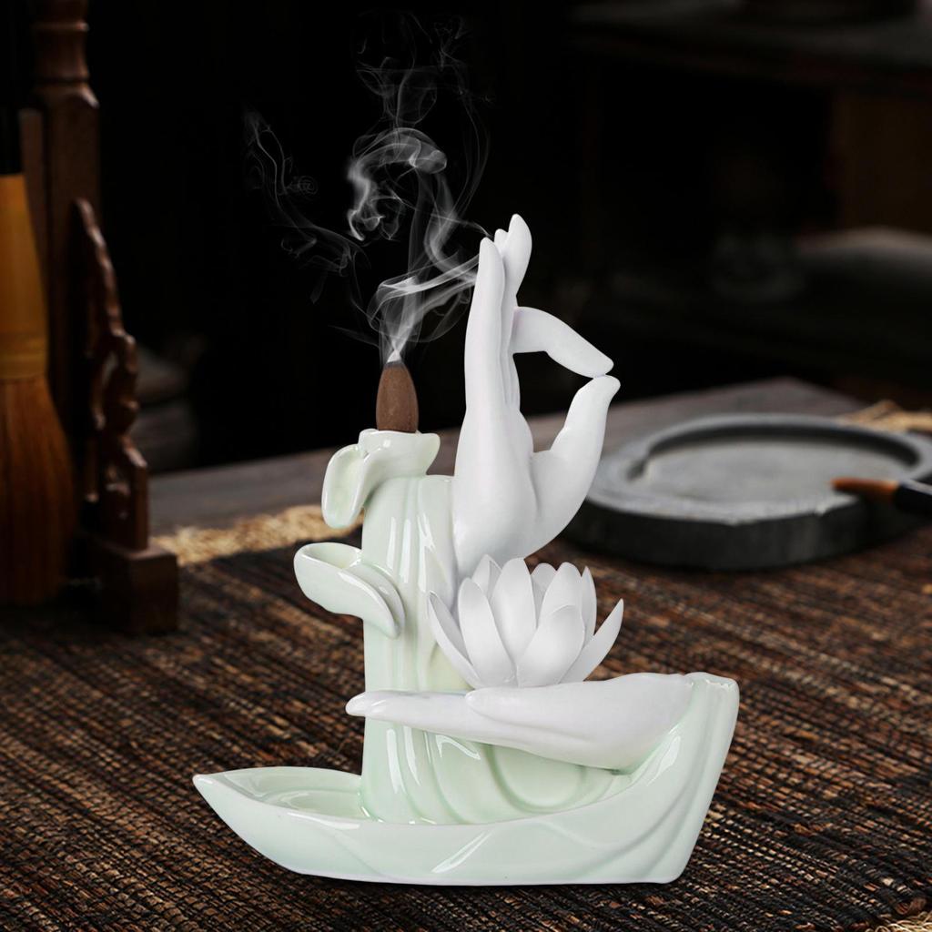 Ceramic Backflow Burner Handmade Elegant Easily Clean Home Decor