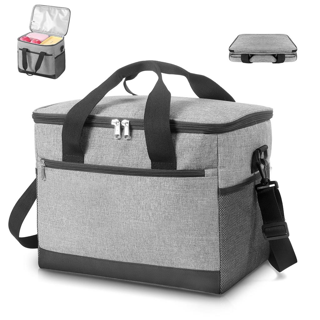 Large Capacity Cooler BoxColder Bag [Keeps Food Cold, Warm, and Fresh] 18L30L Insulated Cooler Bag with 4-Layer Insulation, Leak-Proof, Foldable,