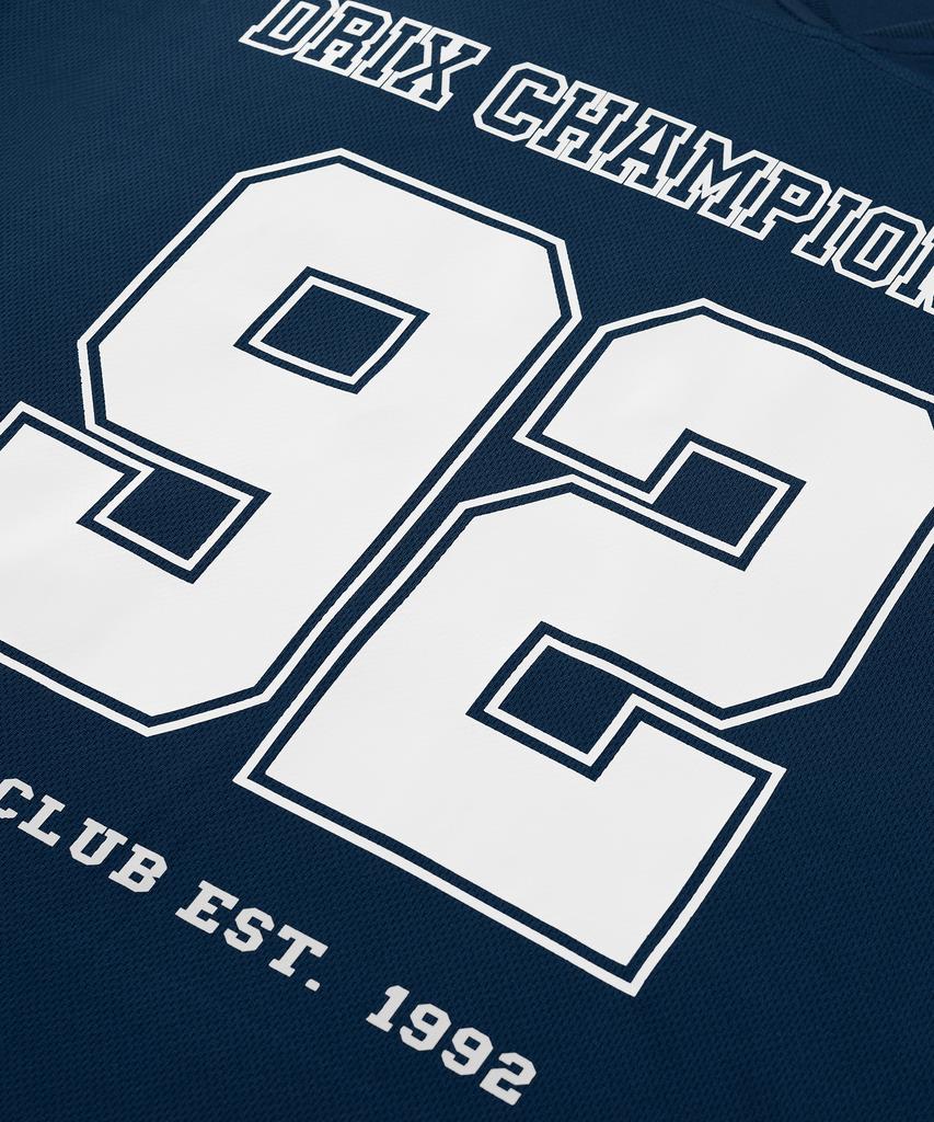 DRIX Rugby Oversized Mesh Jersey Half Sleeve_Navy