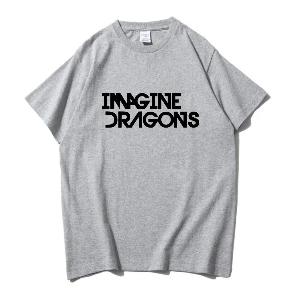 Imagine-Dragons Loom World Tour T-shirt Letter Graphic Printing Tee-shirt Streetwear Hip Hop Men Women Cotton Tshirts Harajuku