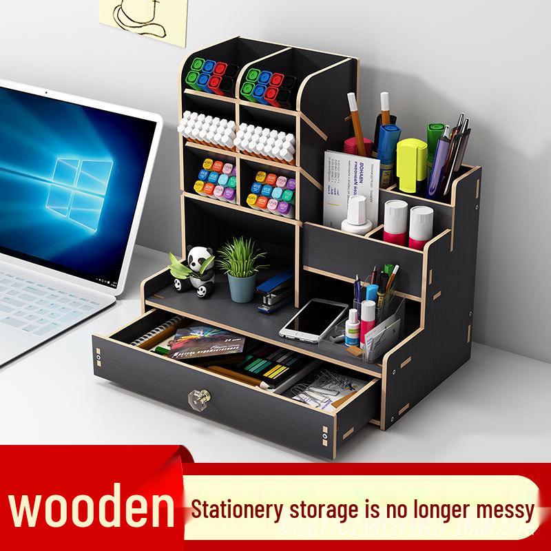 Nordic Creative Pen Holder Storage Box – Fashionable Desktop Ornament & Makeup Brush Organizer