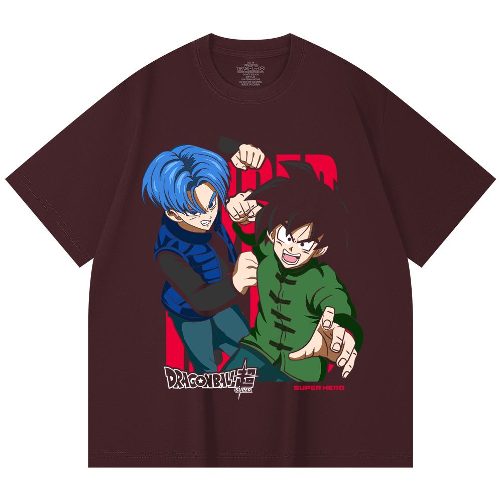 

230 Gsm 100% Cotton Dragon Ball V58 Gohan Trunks Print Unisex Heavy Cotton T Shirt 2XL