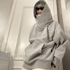 Men Hoodie Solid Color Hooded Long Sleeves Pullover Thicken Cold-proof Turtleneck Hip Hop Autumn Hoodie for Dating