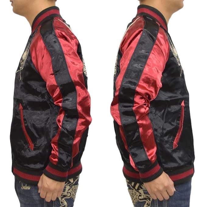 Custom Made Reversible Sukajan Flight Jacket Souvenir Jacket Motorcycle Biker Outerwear [Banson] ABV-2302 MA-1 Men's (S)