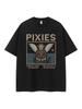 Pixies Band Vintage Streetwear Americano Vestibilità Larga Girocollo Manica Corta Maglietta Puro Cotone Traspirante Casual Stile Rock