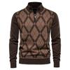 Autumn New Half Zipper British Long Sleeve Men's Sweater