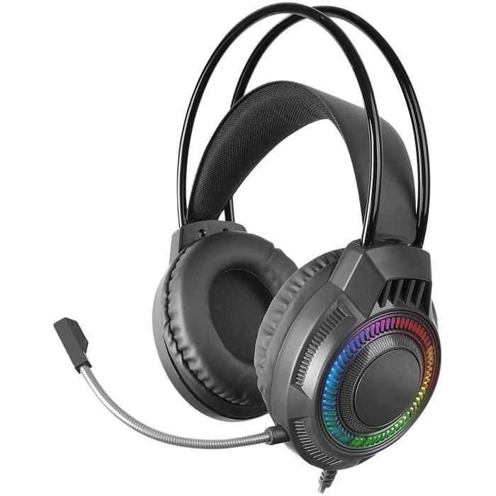 Casque Gaming - Mars Gaming - MH124 - Éclairage FRGB Rainbow - Micro Flexible - Stéréo