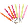 8 Stück Häkelnadeln, 1 mm bis 2,75 mm, bunter Kunststoffgriff, feine Häkelnadeln für Strickanfänger