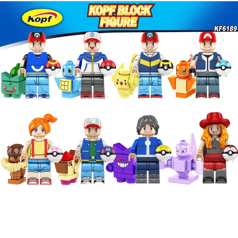 Kf6189 Pokemon Pikachu Smart Pet Elf Ball Building Block Mini Figure Bag