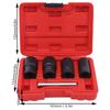 5pcs Metal Construction Bolt Remover Socket Tool Stripped Lug Nut Remover  For Vehicle Repair