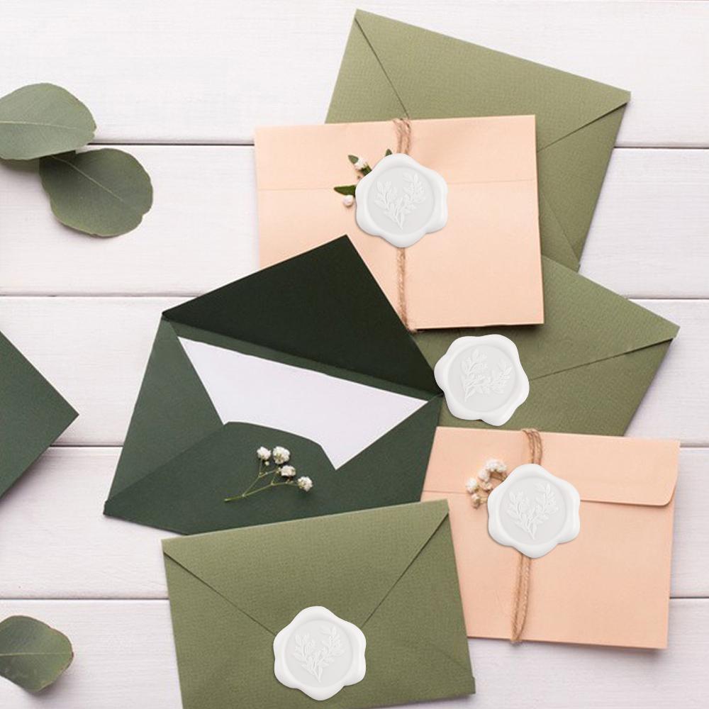 20Pcs Wax Seal Stickers Multicolor Eucalyptus Wedding Invitation Envelope Self- Adhesive Seal Stickers Perfect for Invitation