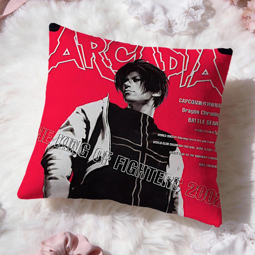K-KOF The King of F-FighterS Cushion Cover Premium Comfort Reversible Pillow Cove -Two in One Design for Any Room & Car Interior