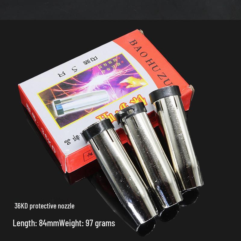 MIG Welding Accessory Set: Gas Shielded Gun, 350 Nozzle, 200 Sleeve, 500A Copper Conductive Tip.