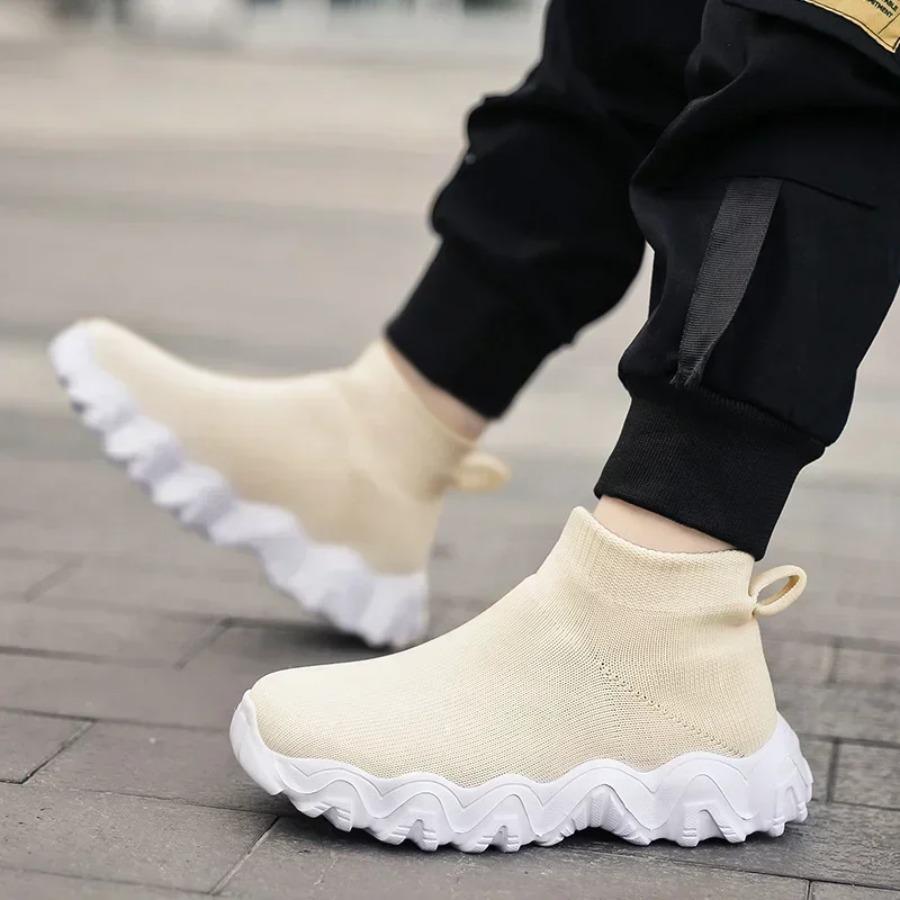 2025 Pull-on Autumn Summer Fly Woven Leisure Outdoor Indoor Breathable Children's Socks Non-slip Boys and Girls Sports Shoes