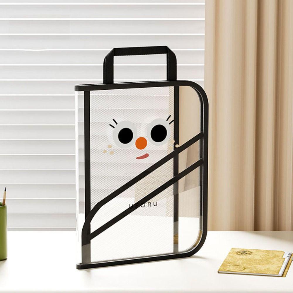 Transparent Portable File Bag High-capacity Handheld Bag Convenient Book Storage Bag  Student
