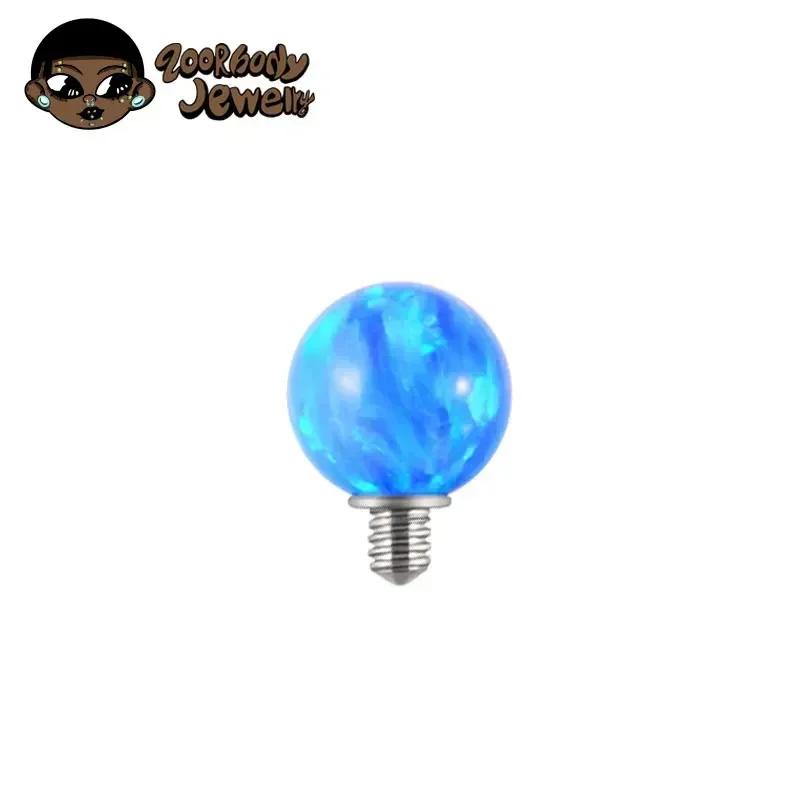 

5pcs G23 Titanium Implant Grade Nasal Opal Banana Barbell Leather Anchor Labret Piercing Tragus Cartilage Lip Piercing Jewelry 16G-3mm&Round&Labret, Lip Piercing Jewelry&Ears