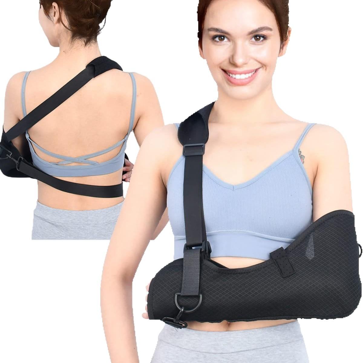 

Breathable Mesh Forearm Strap Shoulder Elbow Wrist Joint Dislocation Brace Arm Support Strangulation Arm Protector M чёрный
