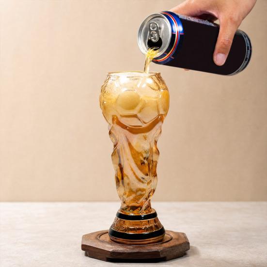 Trophy Beer Glass, 480ml Football Cup, Champion Trophy Shaped Beer Cup, Soccer Party Beer Glass, Gift for Football Lovers
