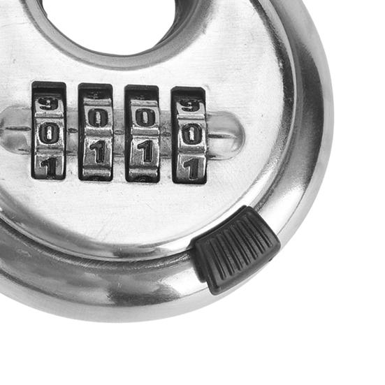 4 Digit Combination Disc Padlock Stainless Steel Weather-proof Disc Lock for Trailer