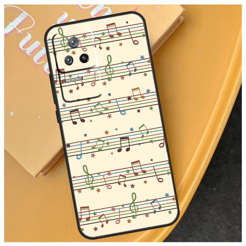 Music Score Musical Notes Case For Xiaomi 15 Ultra 11T 12T 13T 14T 13 14 Pro POCO X7 Pro F5 F6 M6 X3 X5 X6 Pro Cover