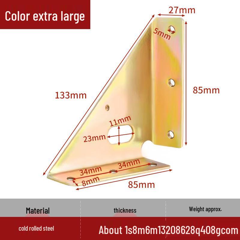 Triangular Furniture Connector: Heavy-Duty Corner Bracket for Cabinets and Beds
