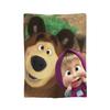 Super Soft M-Mashas and B-Bears Throw Blanket Premium Fleece Flannel Lightweight  Bed Blanket Cozy Plush Blankets All Season Use
