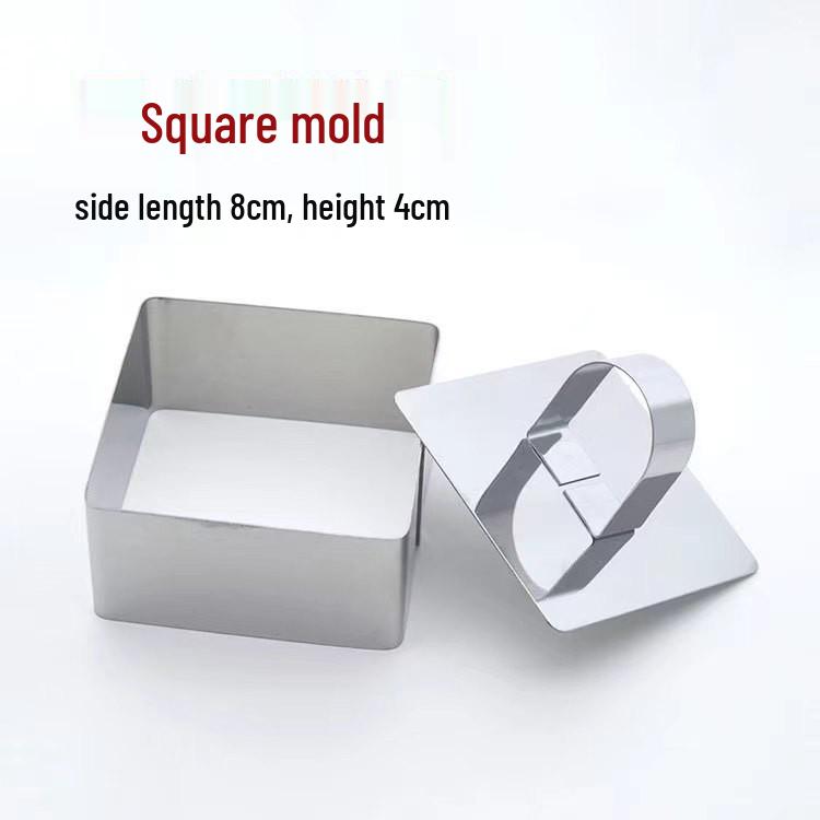 Stainless Steel Round Cake & Mousse Ring with Push Plate for DIY Baking