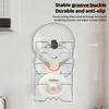 Pot Lid Storage Rack, Rust-Free Metal, Kitchen Organisation, Wall-Mounted Rack with Five Levels
