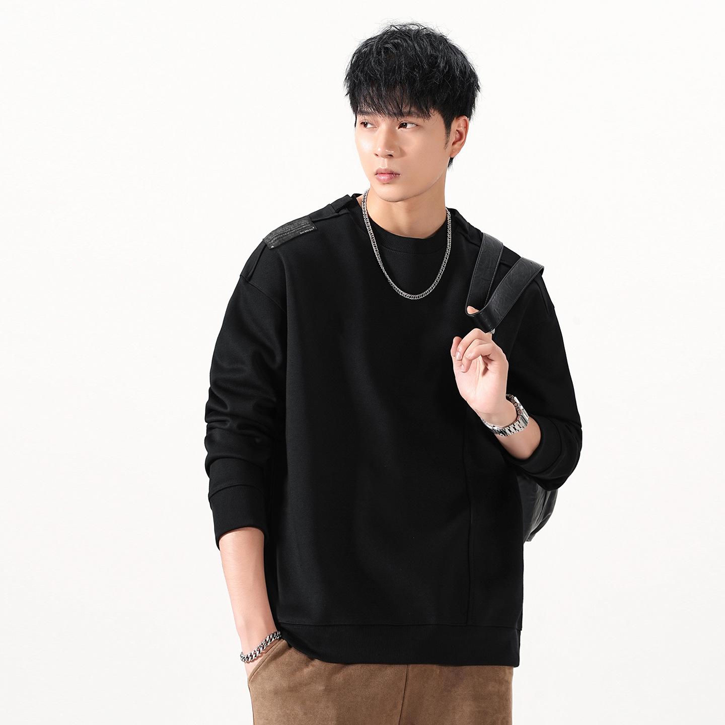 

Men s Sand Brown Heavyweight Patchwork Hoodie - Spring/Autumn 2025 Retro Style XL for 150-170 lbs