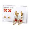 High-End European & American Stainless Steel Earrings: Fashionable, Non-Fading, Versatile Luxury Jewelry Set for Women