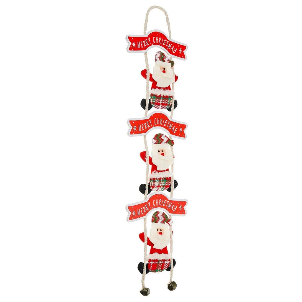 Merry Christmas Decor Santa Claus Climbing on Rope Wall Hanging Ornament Props Christmas Tree Decoration Items