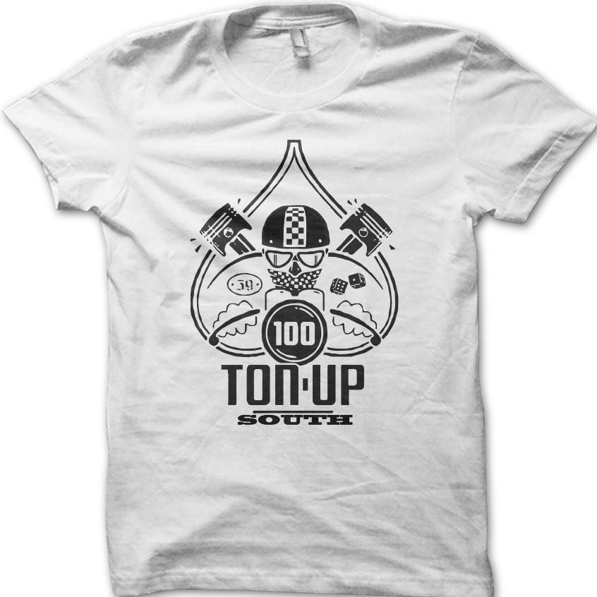 

Ton Up South Motorcycle Classic Vintage Biker T-Shirt 06121 2XL
