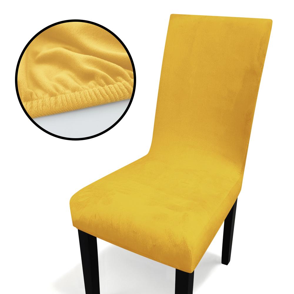 Velvet Home Dining Seat Protector Premium Velvet Chair Cover Thickened Solid Color Stretchable Full Coverage Chair Covers 2026