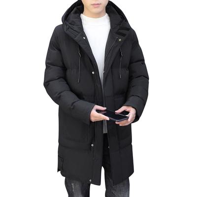 Mid Length Cotton Jacket Men's Hooded Cotton Jacket Winter New Down Cotton Jacket Long Cotton Jacket Winter Coat Men's