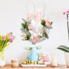 Easter Wreaths For Front Door Seasonal Artificial Spring Decor Bunny Ear Wreath Outdoor Decorations For Bedroom Party Birthday