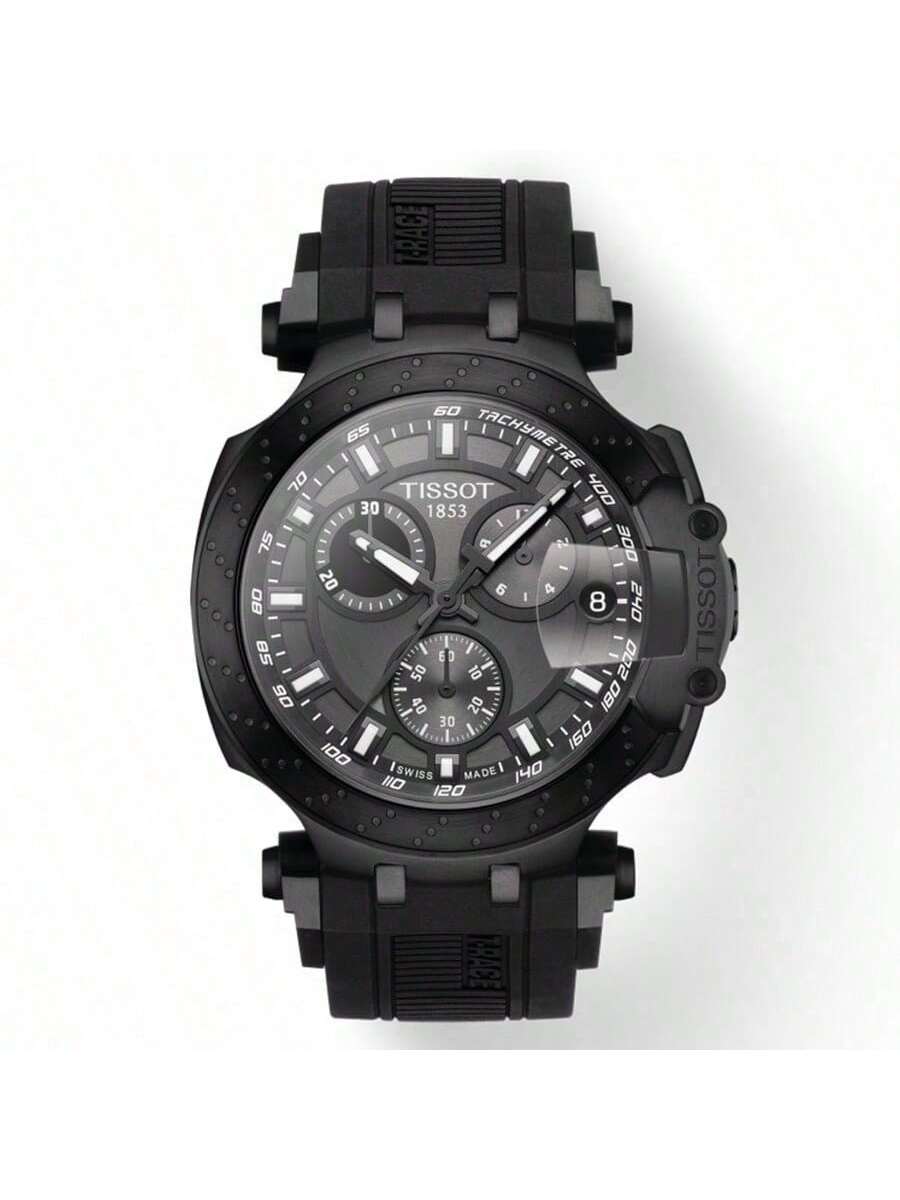 

Tissot Racing Series quartz movement, 100m water-resistant men s watch, Powermatic 43mm grey dial, stainless steel case, T115.417.37.061.03 сірий