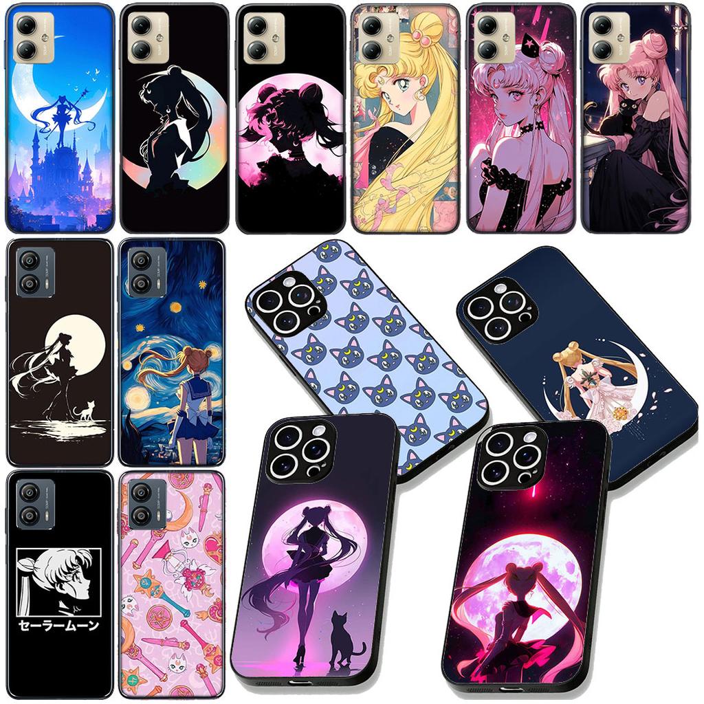 S-Sailors Comics Moon Wallpaper Phone Case for Motorola Moto Edge 70 60 Fusion NEO Pro G Stylus G56 G96 G52 G04 G05 G64 G71