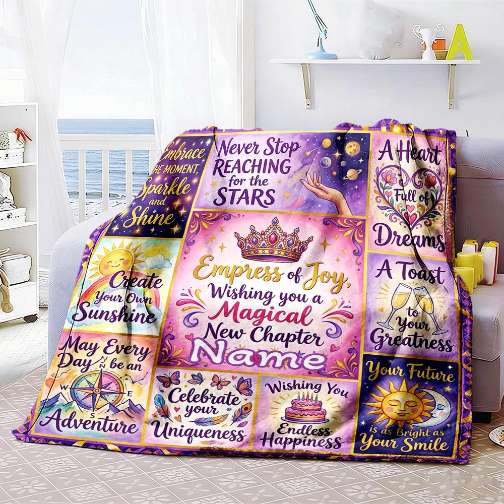 Educationthemed Home Blanket Customize Your Names Comfortable Soft Lightweight Allseason Multipurpose Blanket For Picnics Sofas Offices Beds Living