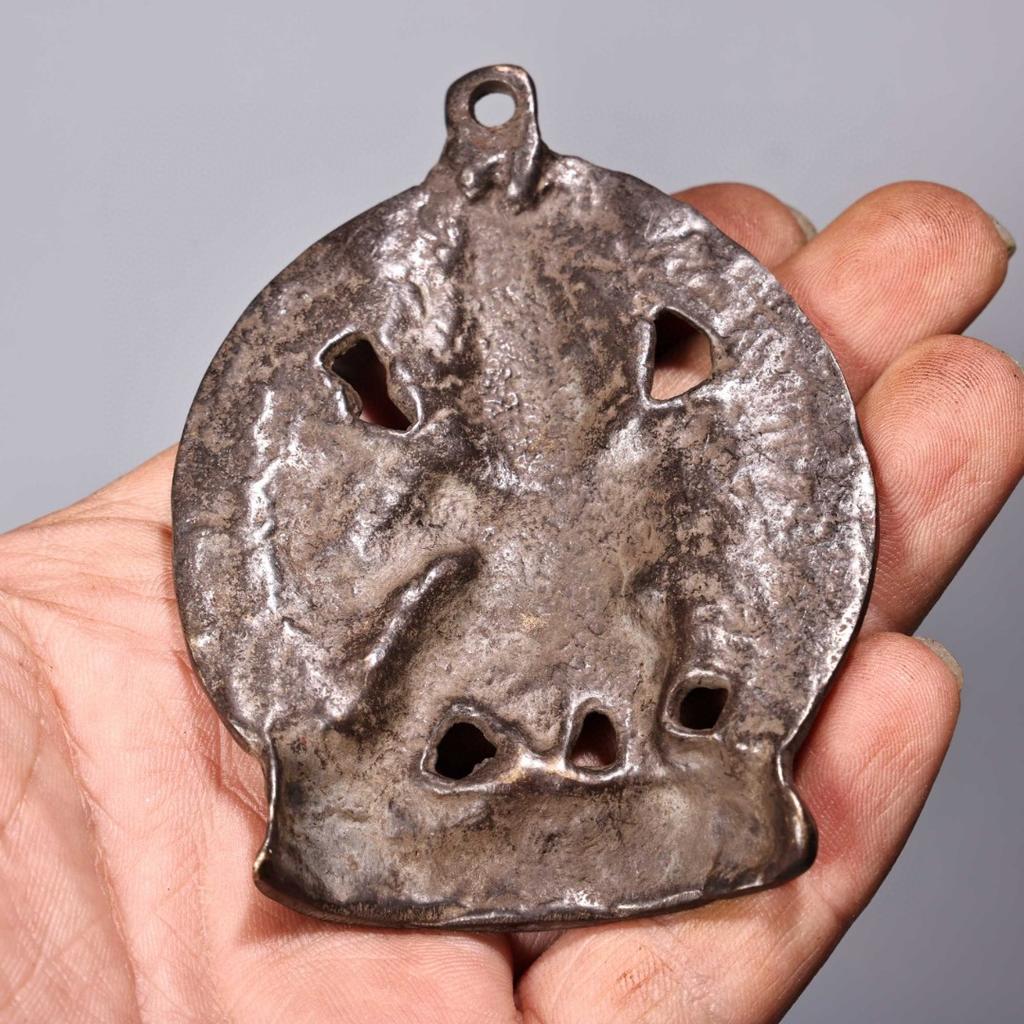 Tibet Bronze 8 Arms Mahakala Buddha Deity Vajrapani Tantra Statue Amulet Pendant