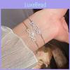 Star Jewelry Women Zircon Hollow Adjustable Silver Bracelets For Fashion And Gift