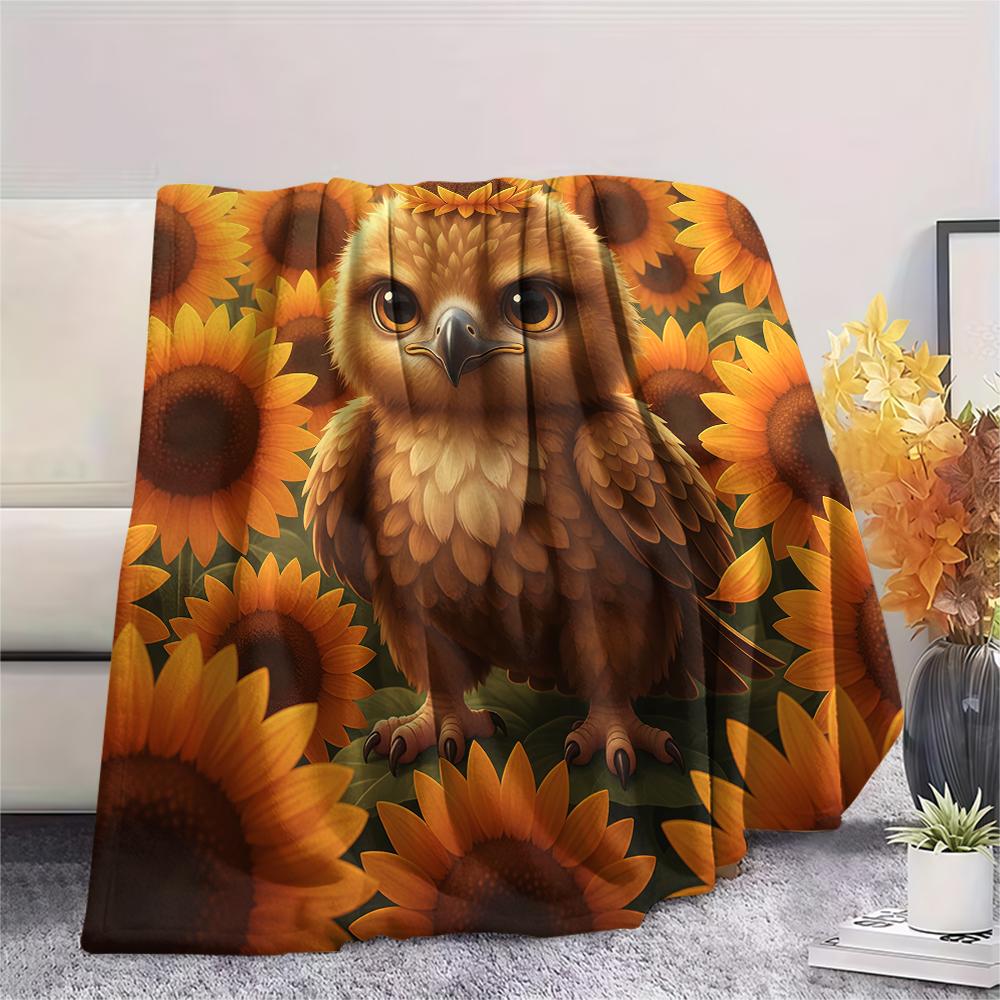 1Pc Cartoon Print Flannel Blanket, High Quality Comfortable for All Seasons, Home Decor, Warmth and Comfort, Perfect for Christmas Birthday Gift