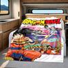 1PC Son Goku  Print Flannel Blanket, High quality All Seasons, Home Decor, Warmth and Comfort, Perfect for Christmas Gifts